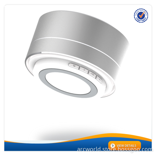 AWS1170 2016 New mini led light speaker silver bluetooth audio speaker aluminium